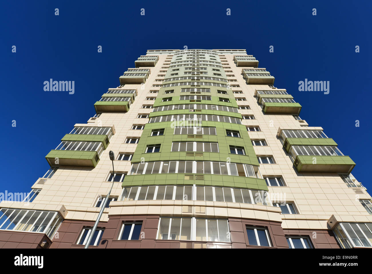 High residential buildings on the background of blue sky Stock Photo ...