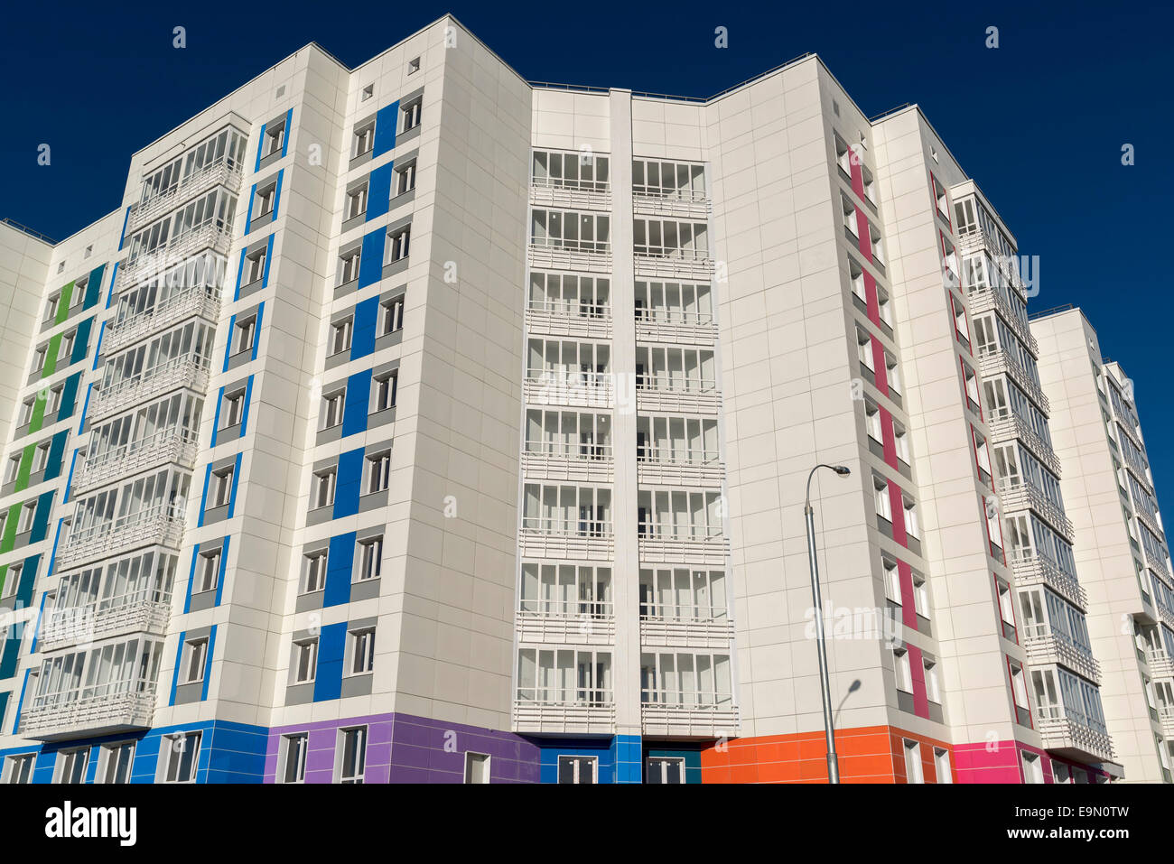 High residential buildings on the background of blue sky Stock Photo ...