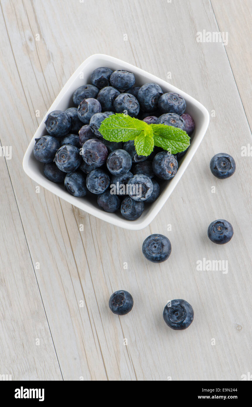 Blueberries in small bowl Stock Photo - Alamy