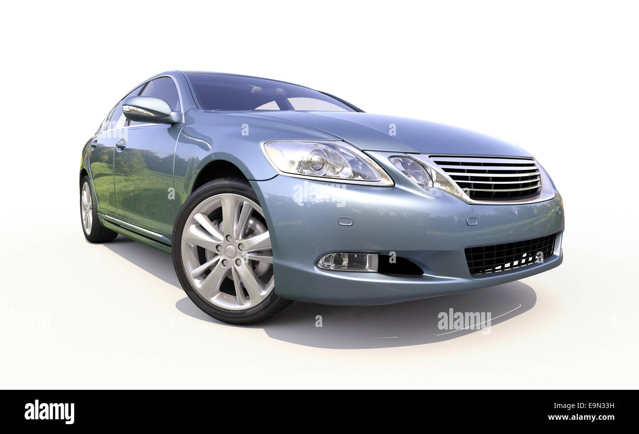 Modern car on a light background Stock Photo - Alamy
