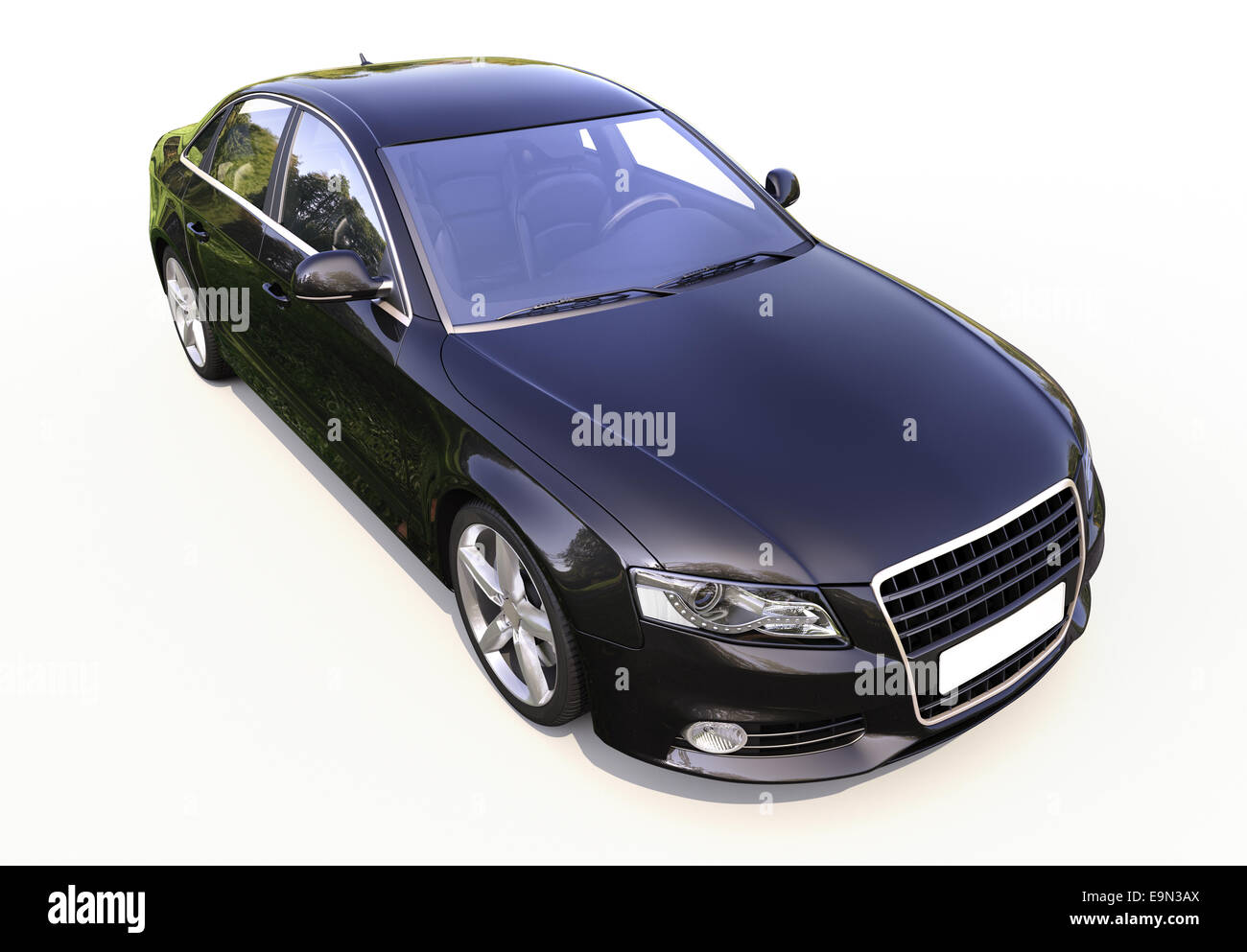 Modern car on a light background Stock Photo - Alamy