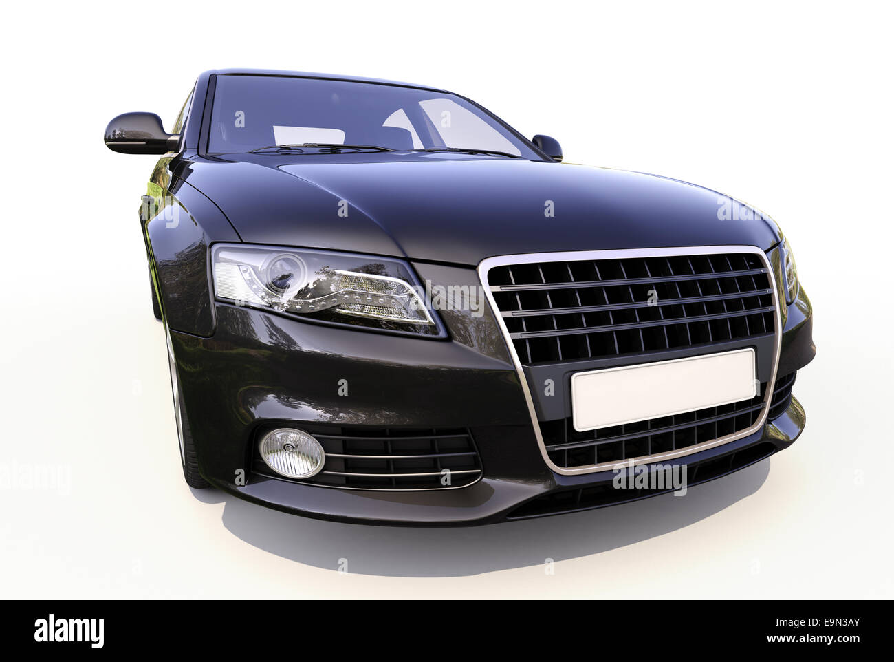 Modern car on a light background Stock Photo - Alamy