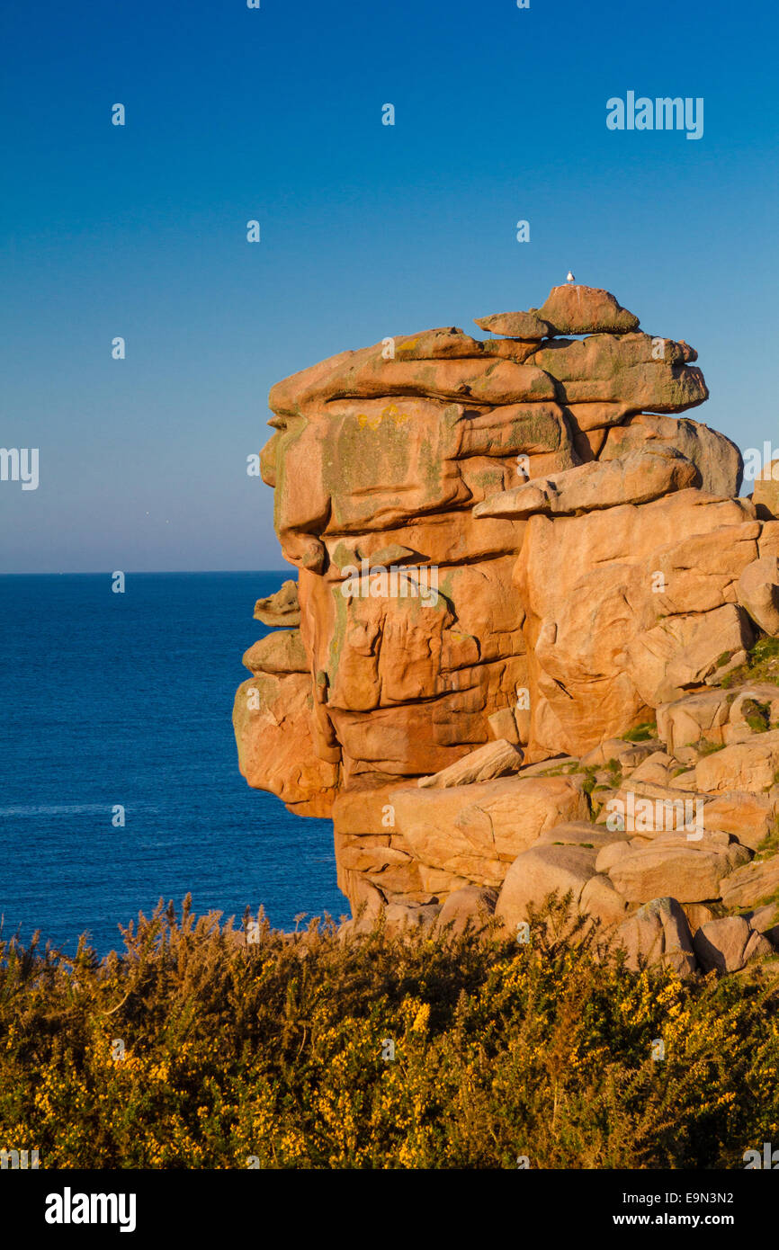 Pink Granite Coast, Brittany, France Stock Photo