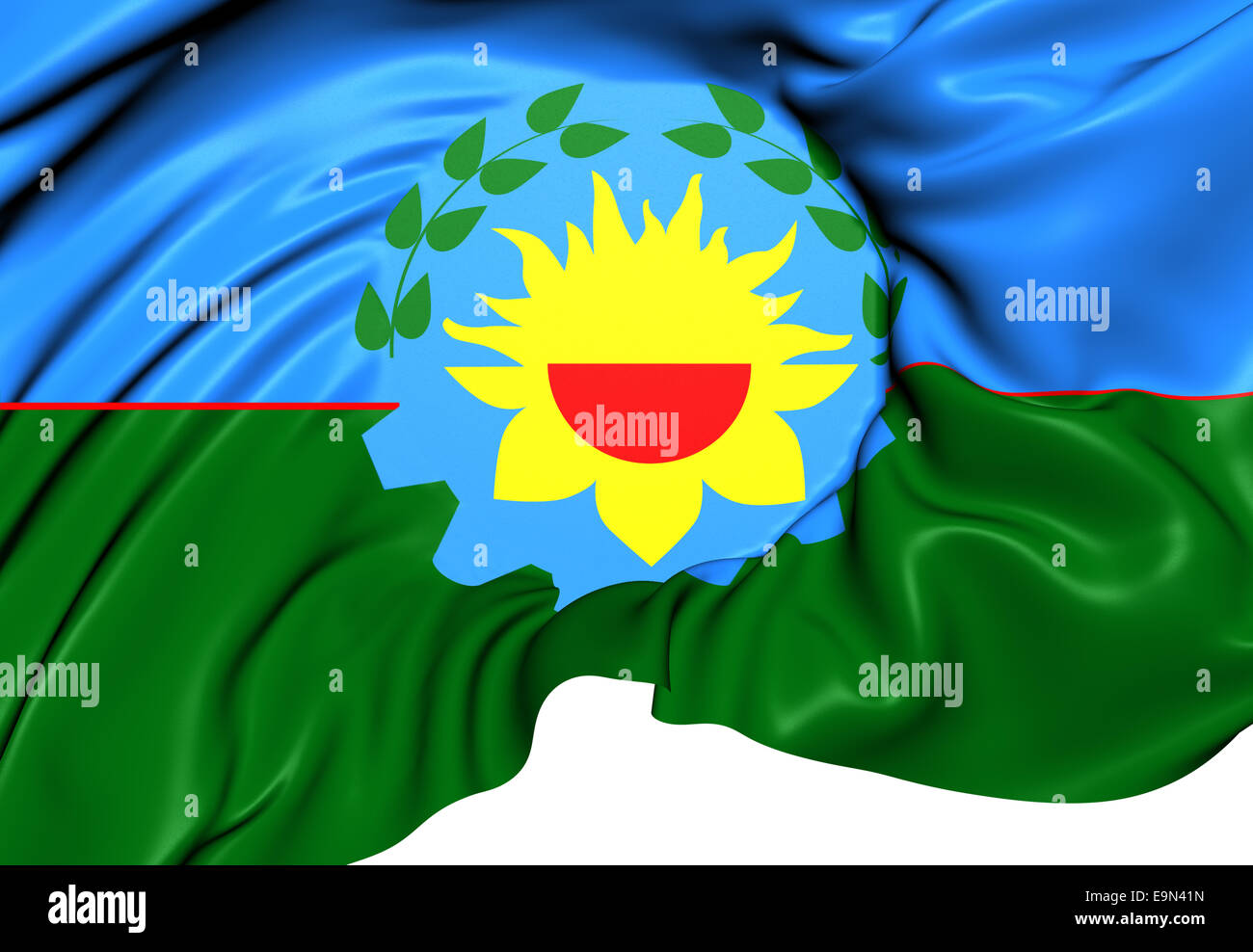 Buenos Aires Province Flag Stock Photo