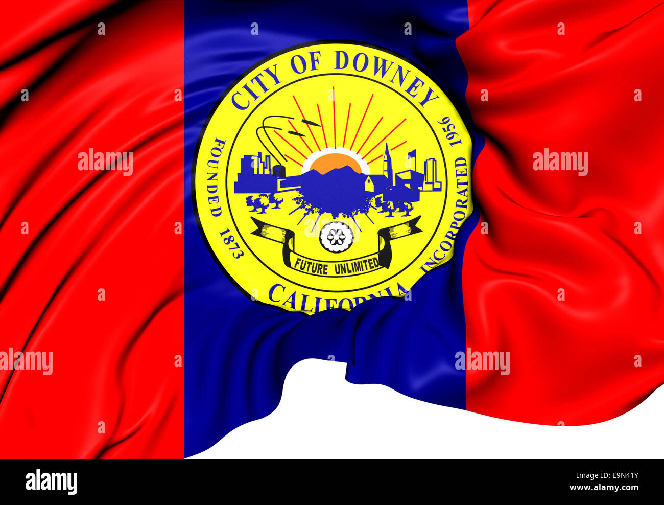 Flag of Downey Stock Photo Alamy