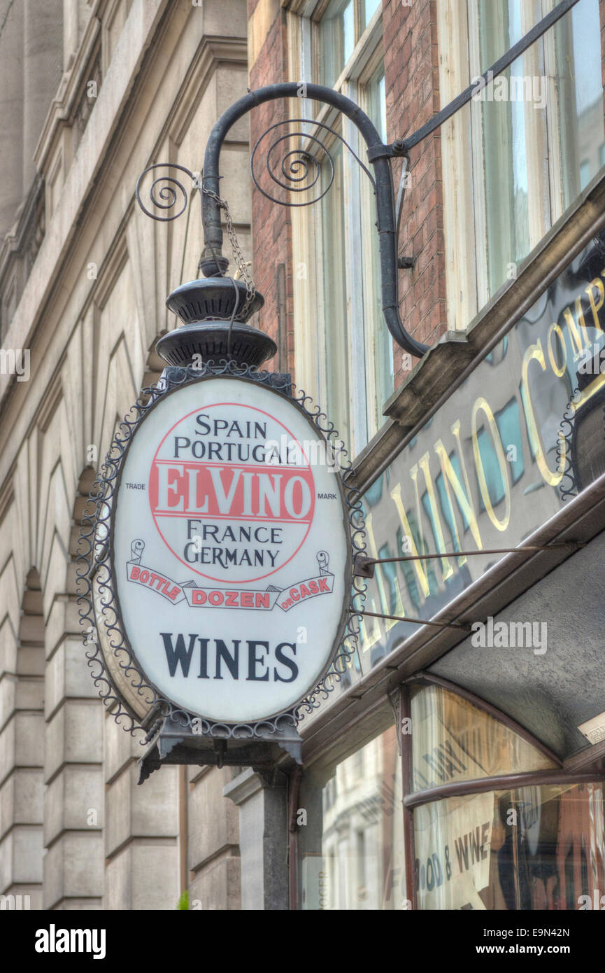 El Vino Wine Bar Fleet Street Stock Photo