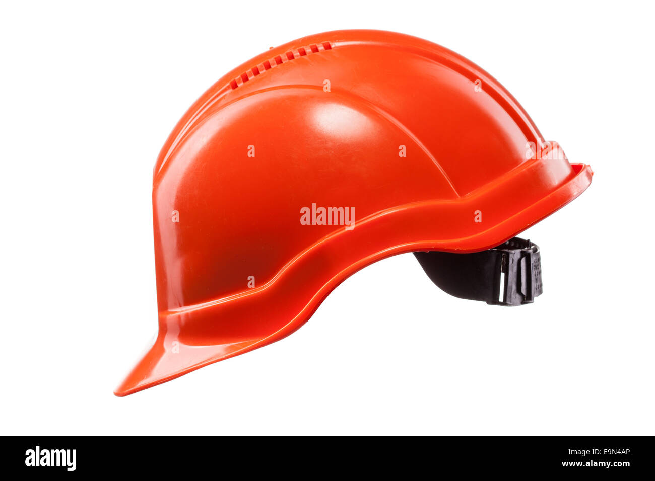 Red hard hat isolated on white Stock Photo Alamy