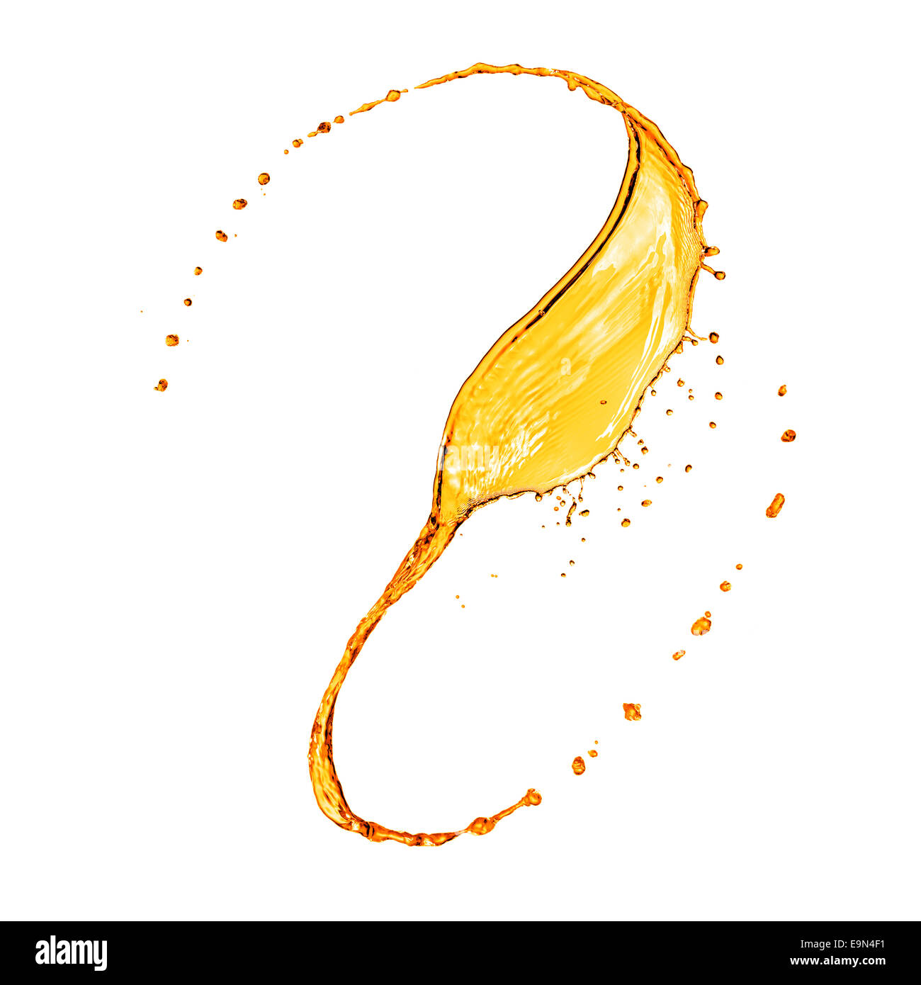orange water splash isolated on white Stock Photo Alamy