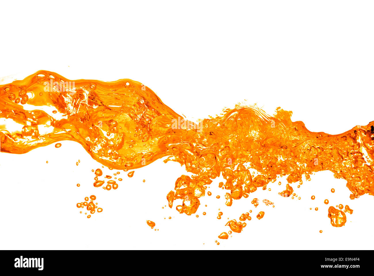 orange water splash isolated on white Stock Photo Alamy
