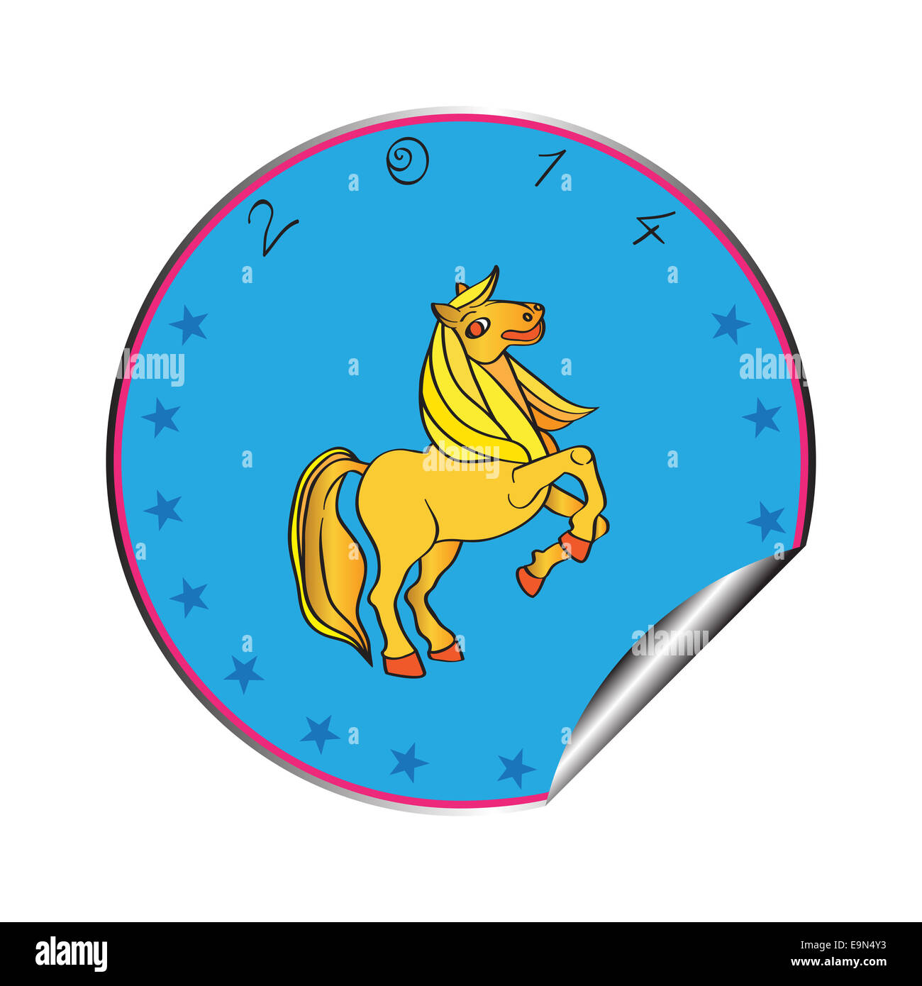 year of the horse sticker Stock Photo - Alamy