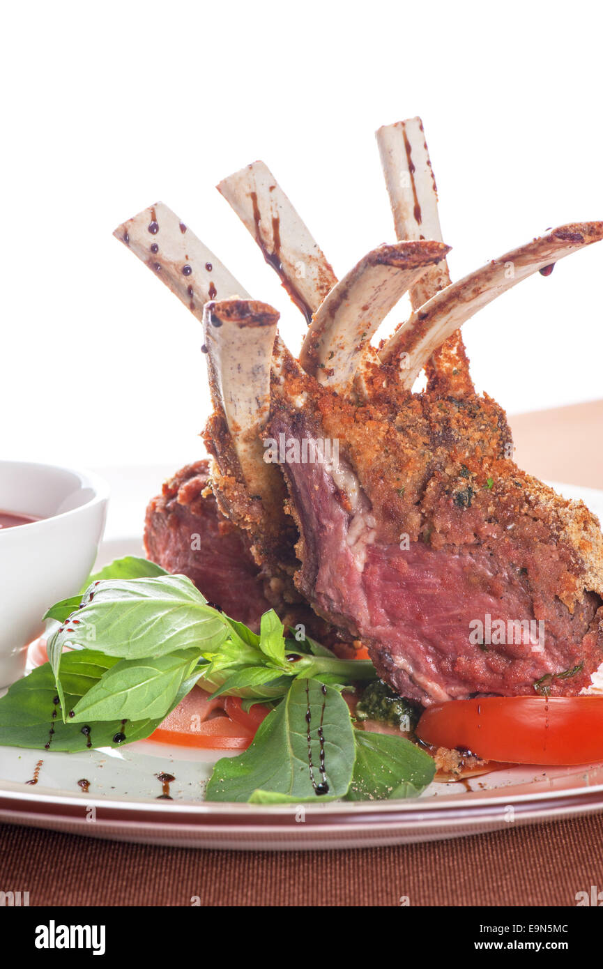 roasted lamb rib Stock Photo - Alamy