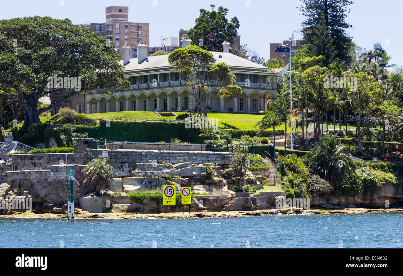 Admiralty House Kirribilli Point Sydney Stock Photo