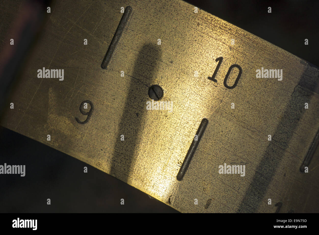 Detail of a sun dial Stock Photo
