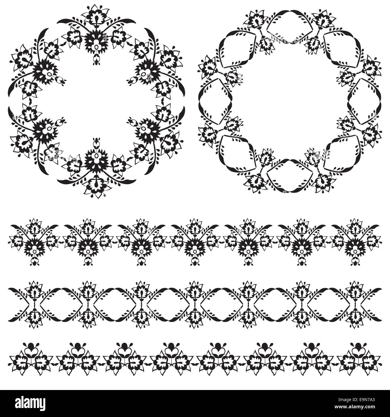 oriental border and ornament twelve Stock Photo - Alamy
