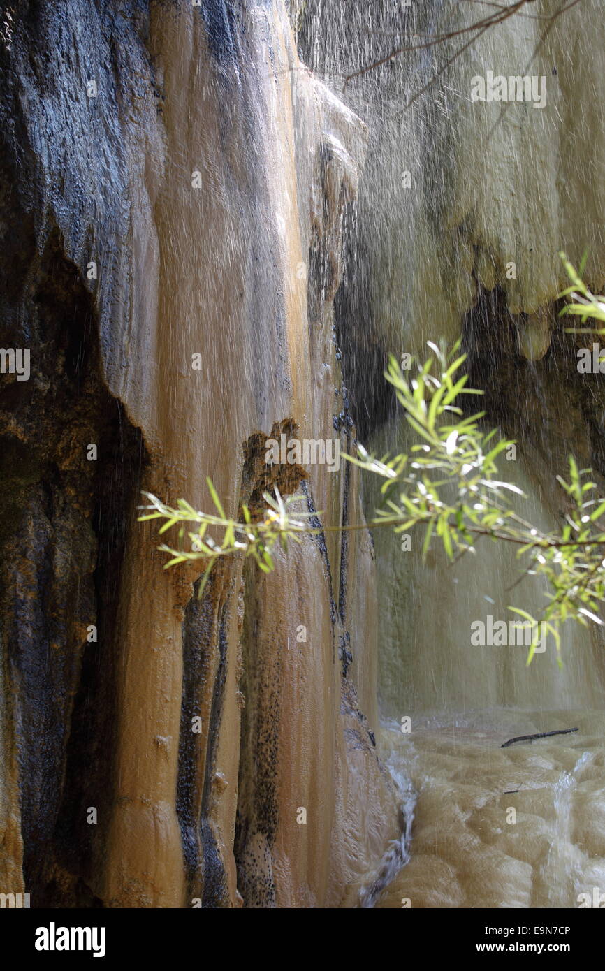 Travertine,Lingenau,calc-sinter Stock Photo