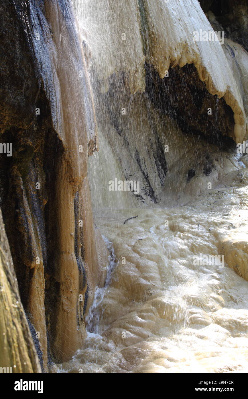 Travertine,Lingenau,calc-sinter Stock Photo