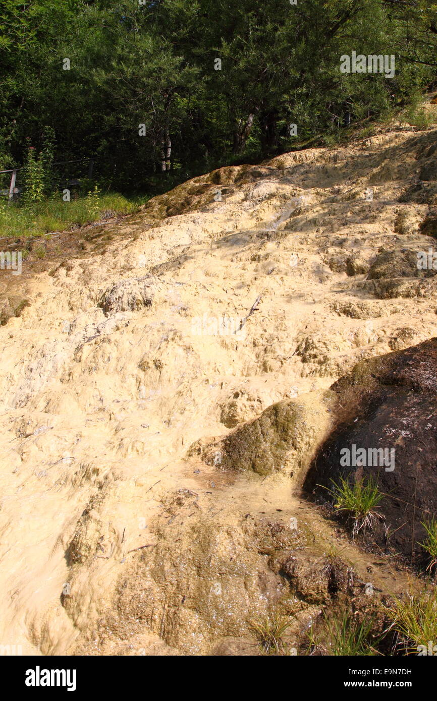 Travertine hill, Lingenau Stock Photo