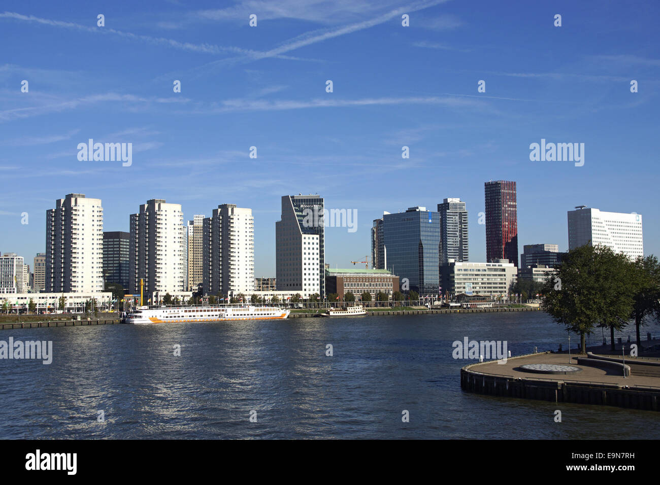 Skyline in Rotterdam, Stadsdriehoek Stock Photo