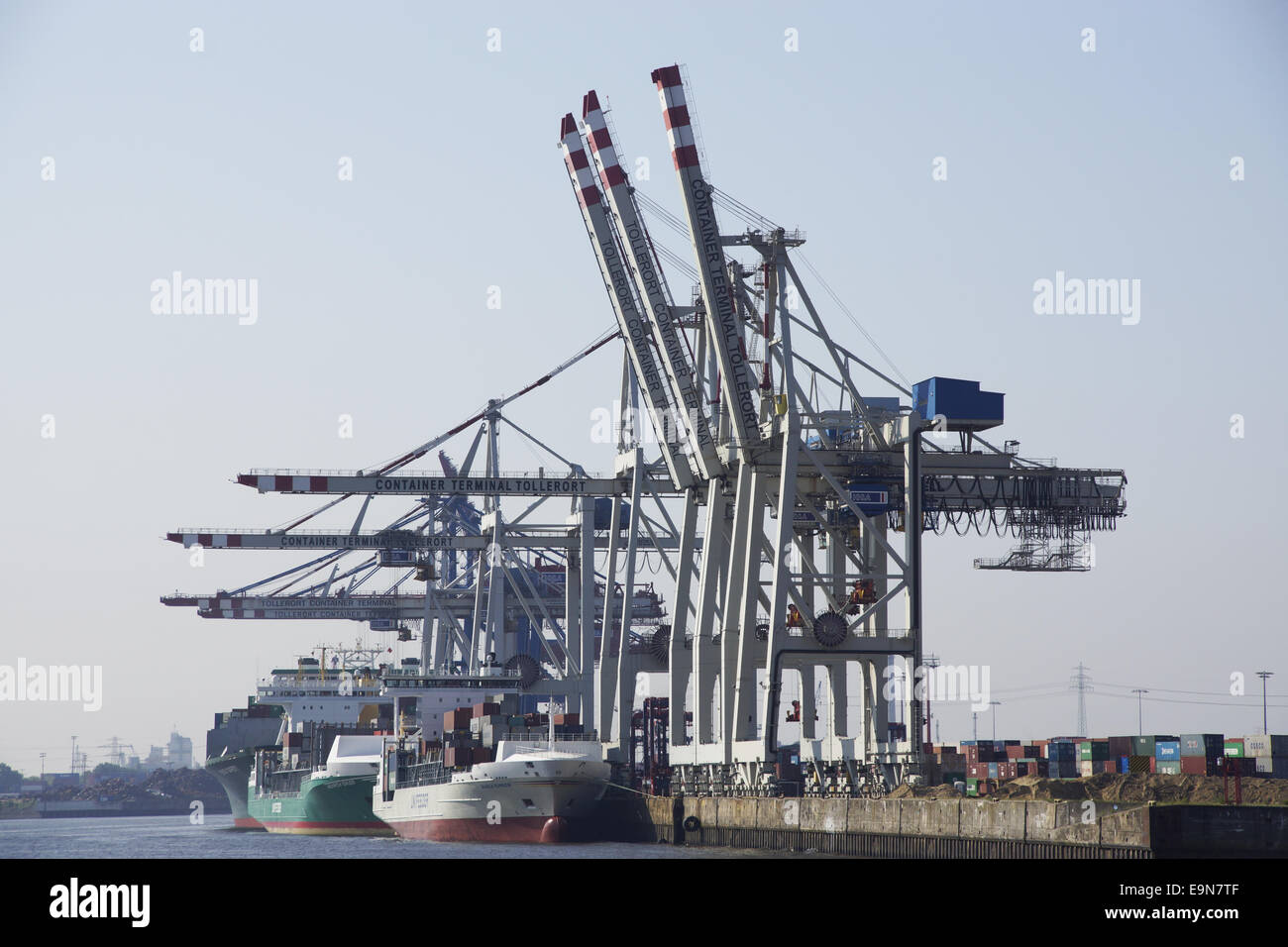 Container harbor Hamburg, Germany Stock Photo