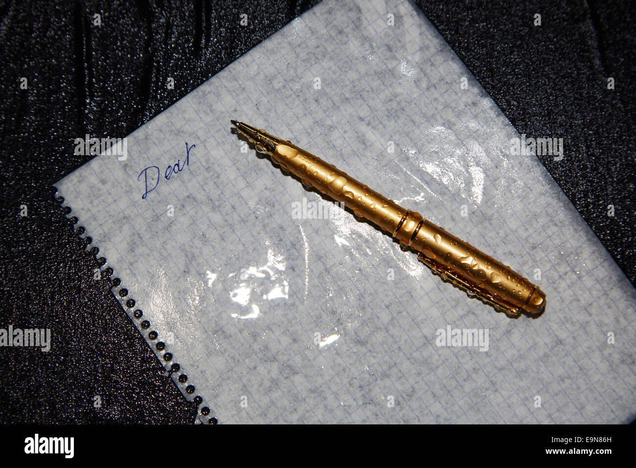 Love letter in the rain Stock Photo Alamy