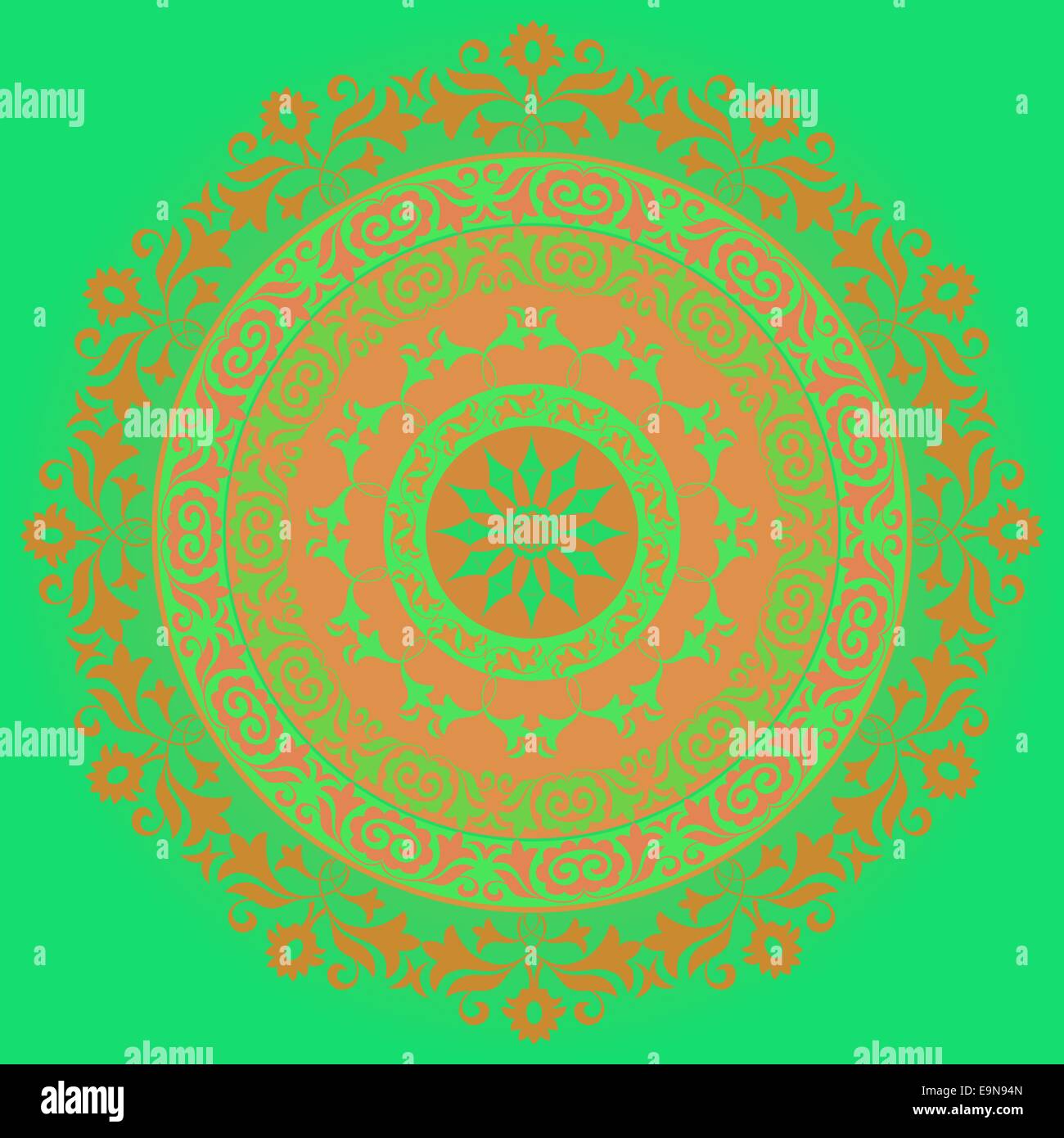 blue ottoman serial circle ornament Stock Photo - Alamy