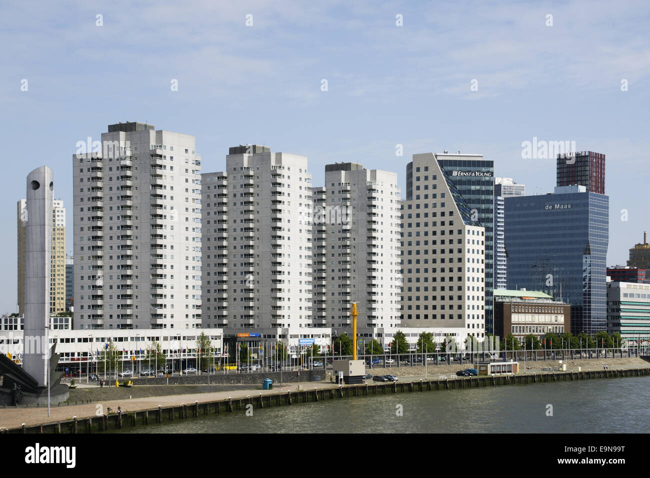 Skyline in Rotterdam, Stadsdriehoek Stock Photo