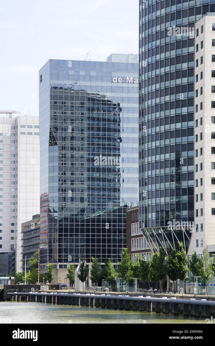 Skyline in Rotterdam, Stadsdriehoek Stock Photo