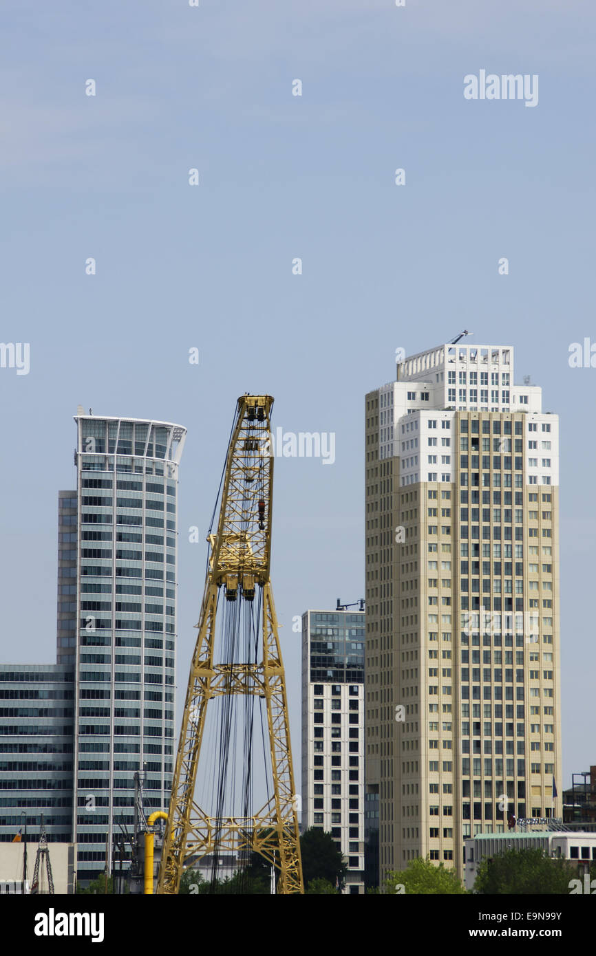 Skyline in Rotterdam, Stadsdriehoek Stock Photo
