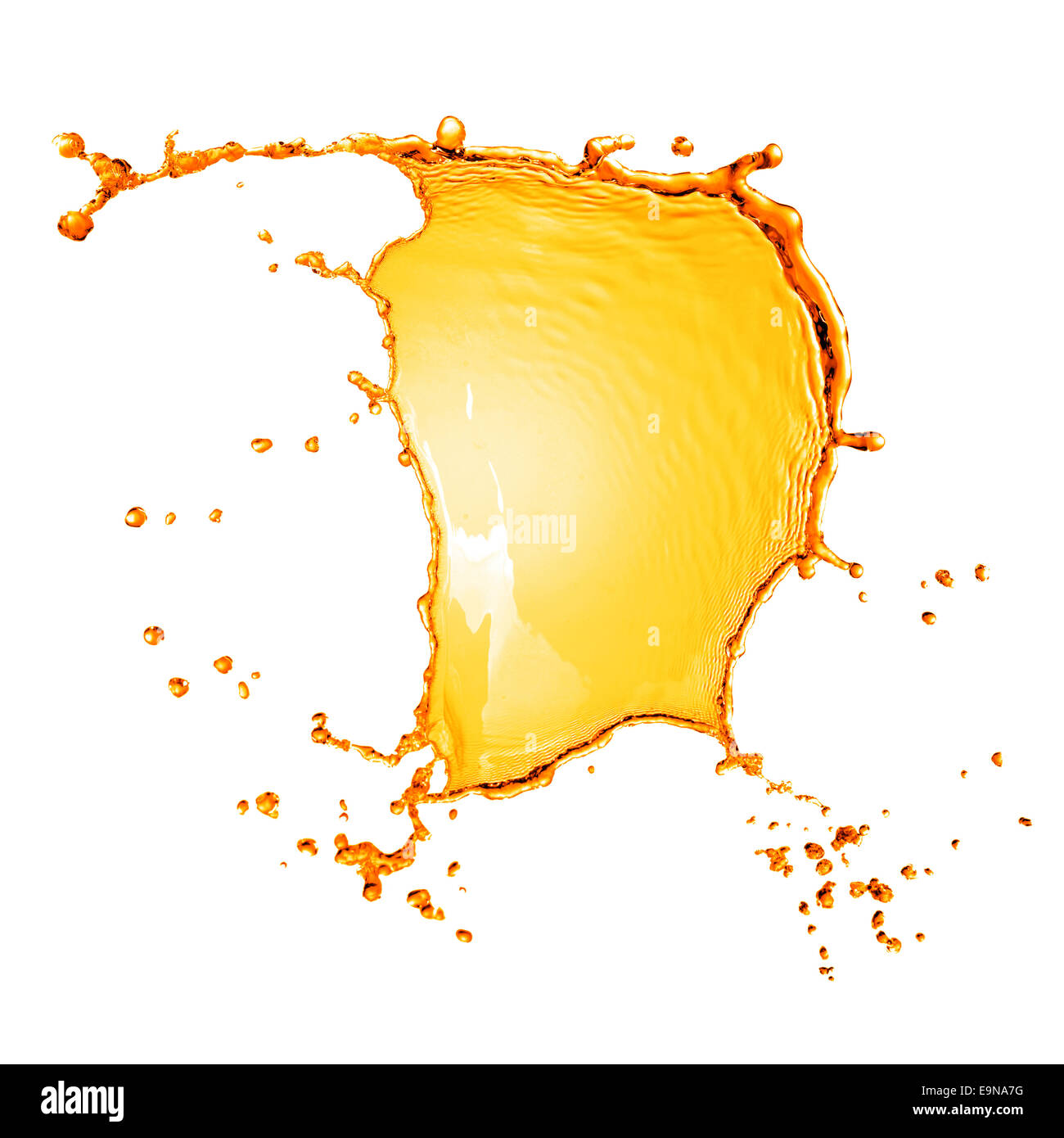 orange water splash isolated on white Stock Photo Alamy
