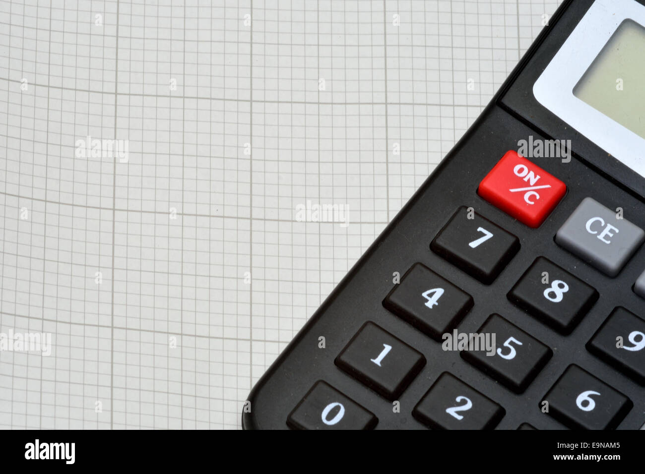 Calculator and graph paper Stock Photo Alamy
