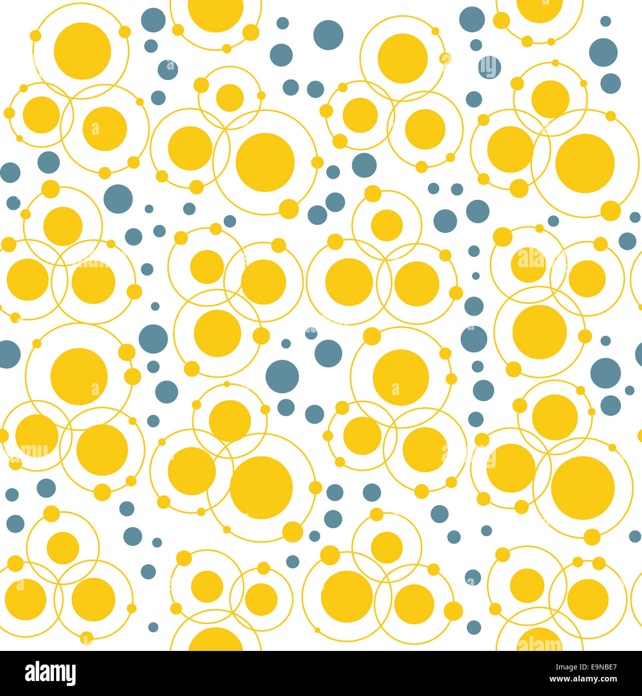 Seamless circles pattern, yellow and blue Stock Photo - Alamy