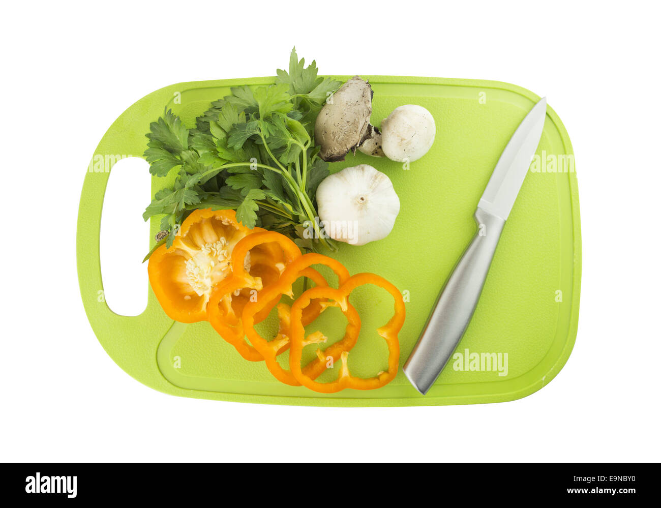 Plastic Round Shaped Cutting Board For Kitchen Fruits & Vegetable Green  Color