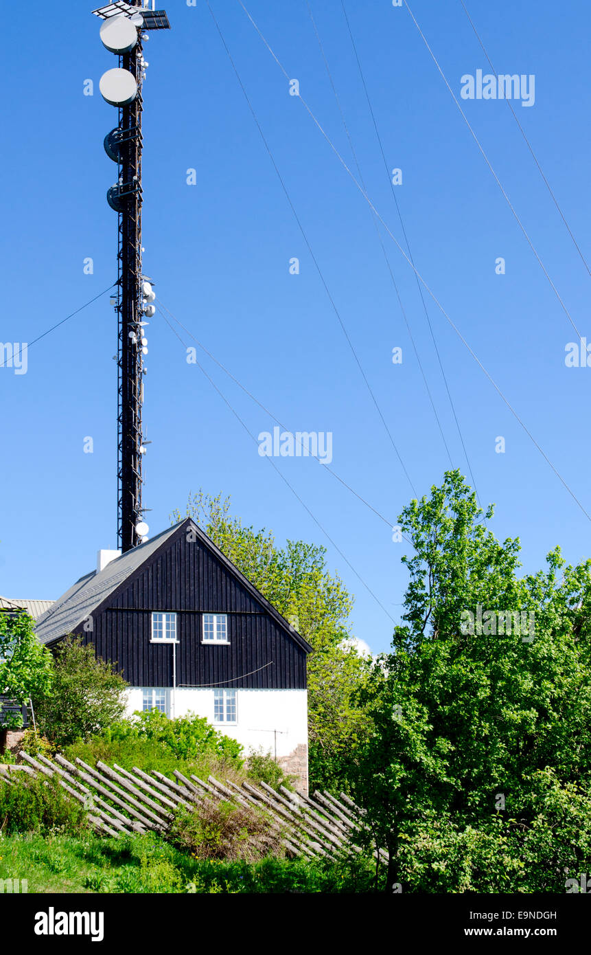 Antenna and house Stock Photo Alamy