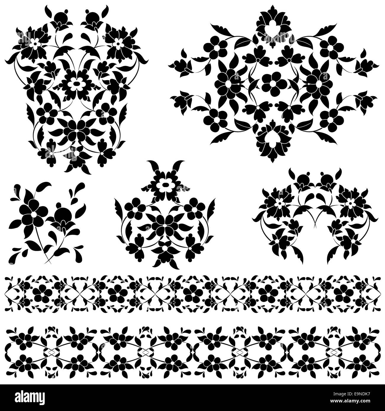 elegant pattern black and white Stock Photo