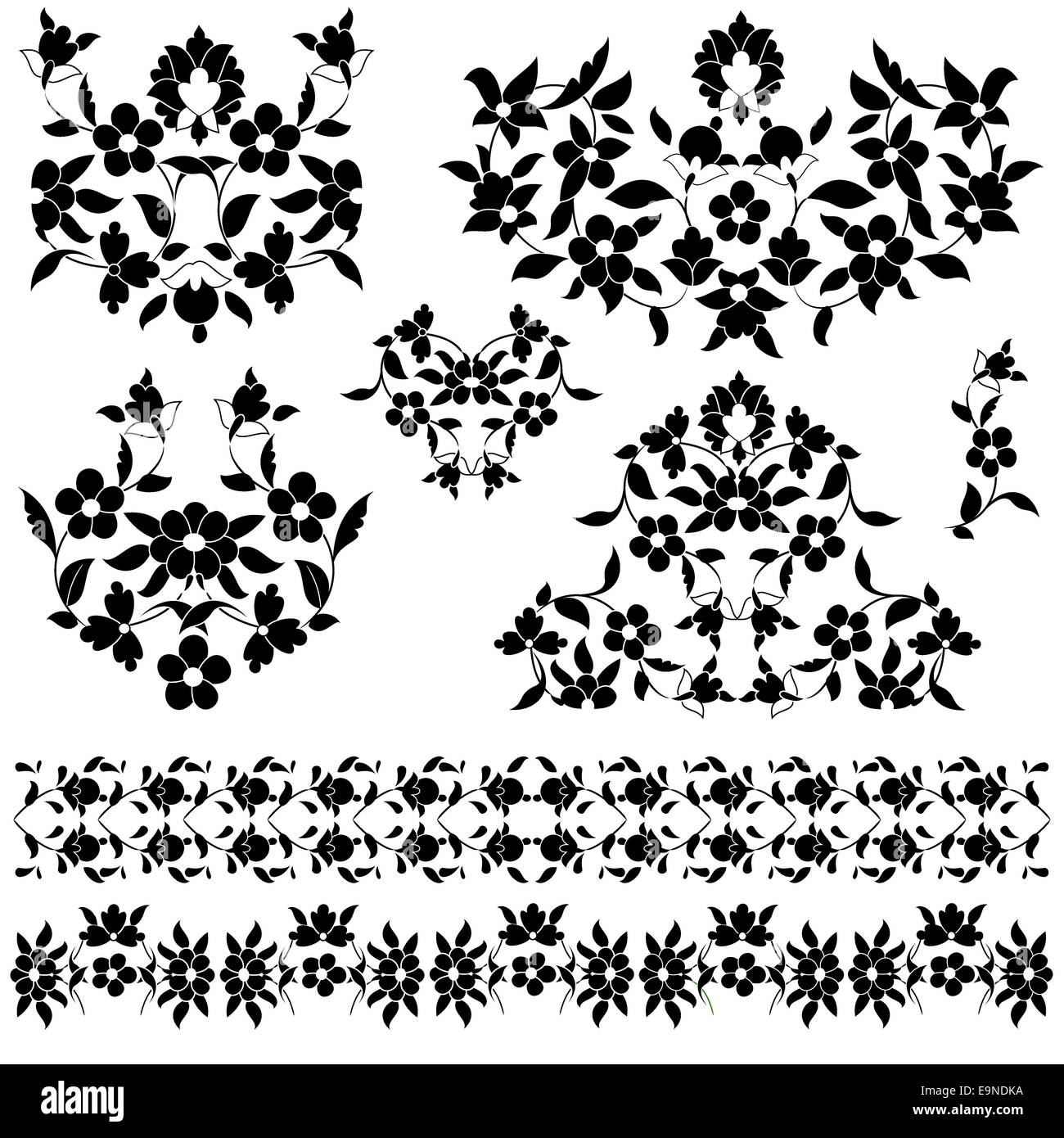 elegant pattern version black and white Stock Photo