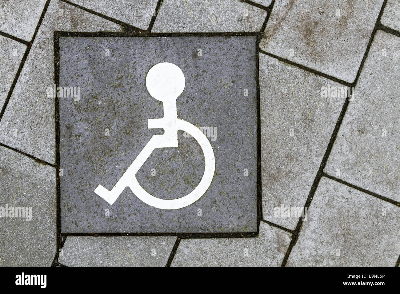 sign for wheelchair users Stock Photo