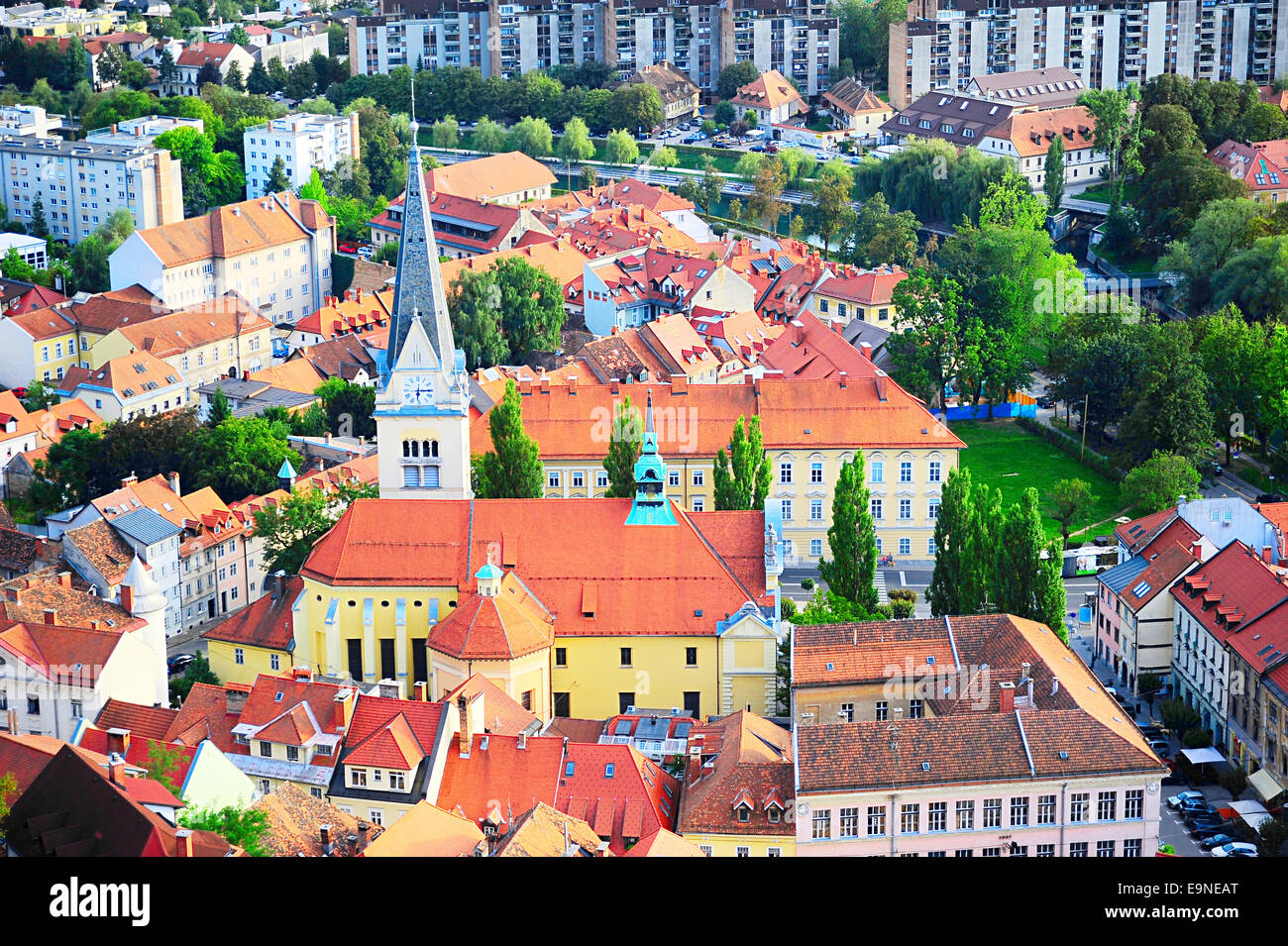 Ljubljana aerial view hi-res stock photography and images - Alamy