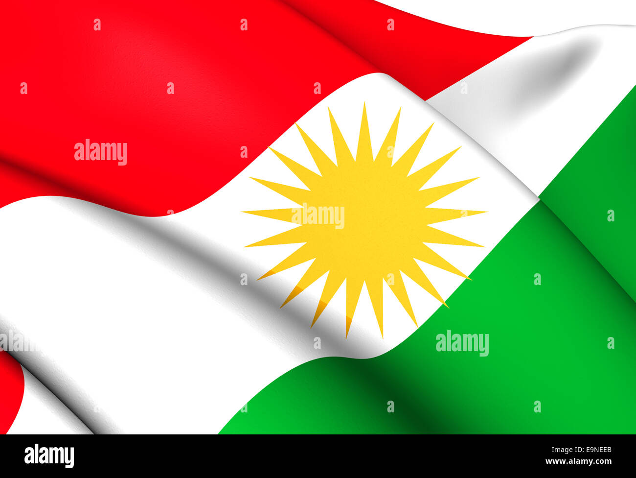 Flag of Kurdistan Stock Photo Alamy