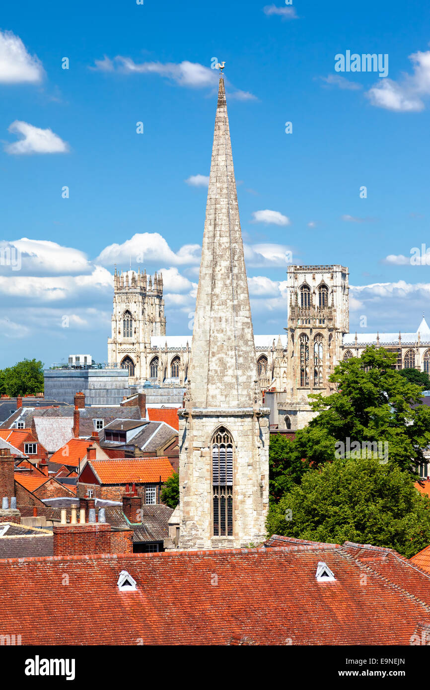 Cityscape of York, a town in North Yorkshire, England Stock Photo