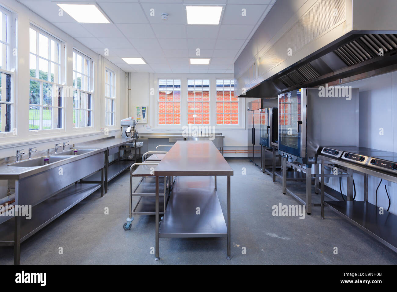 School kitchens at Isle of Wight Studio School Stock Photo