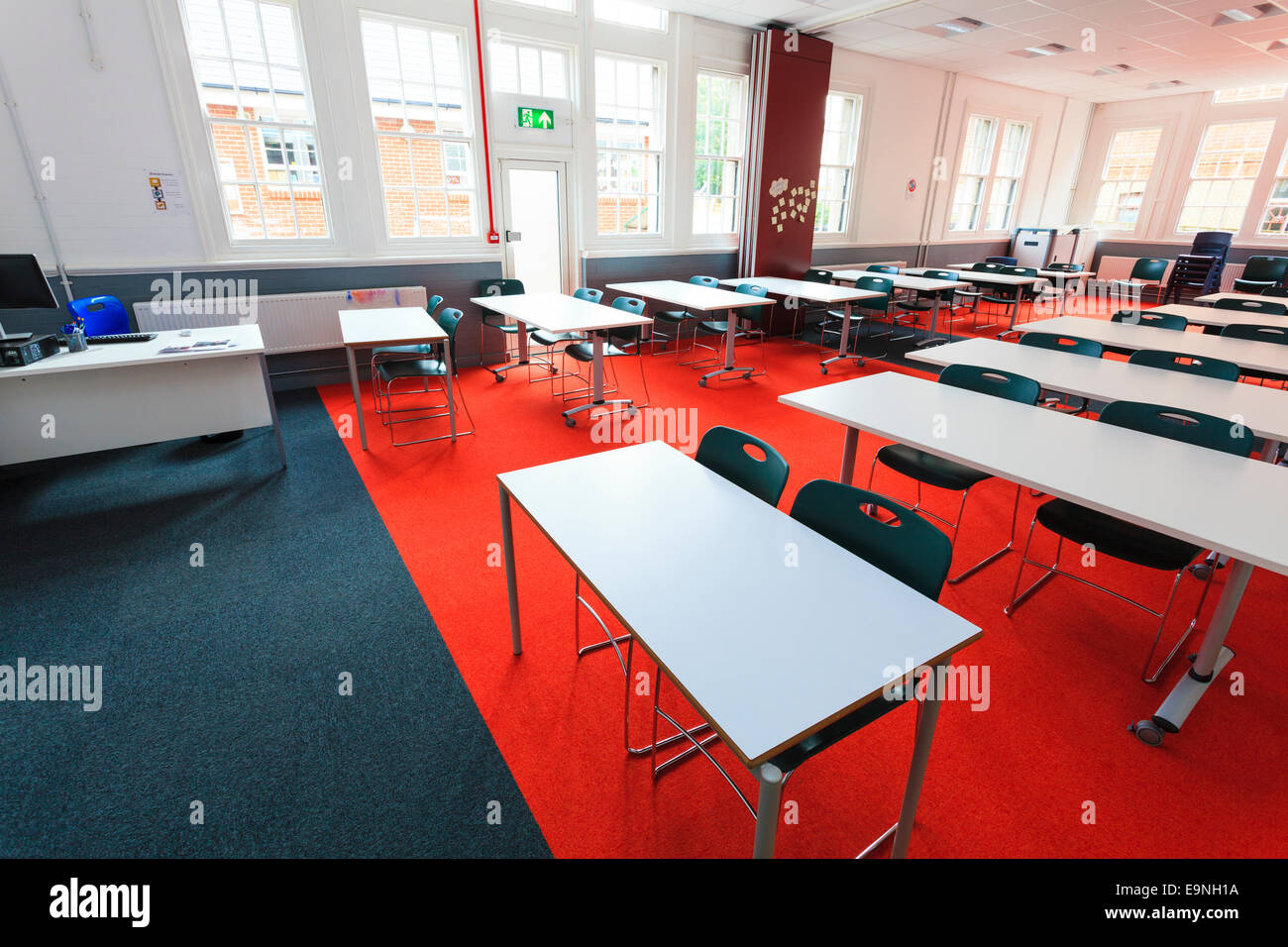Unoccupied classrooms at Isle of Wight Studio School Stock Photo