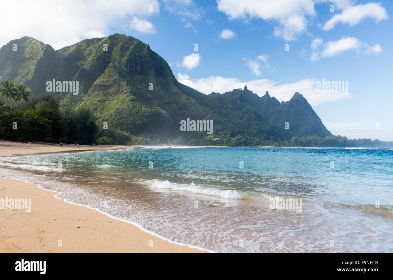 Tunnels beach north shore Kauai Stock Photo Alamy