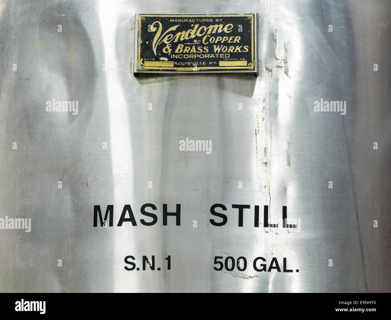 Stainless steel mash still for whiskey Stock Photo