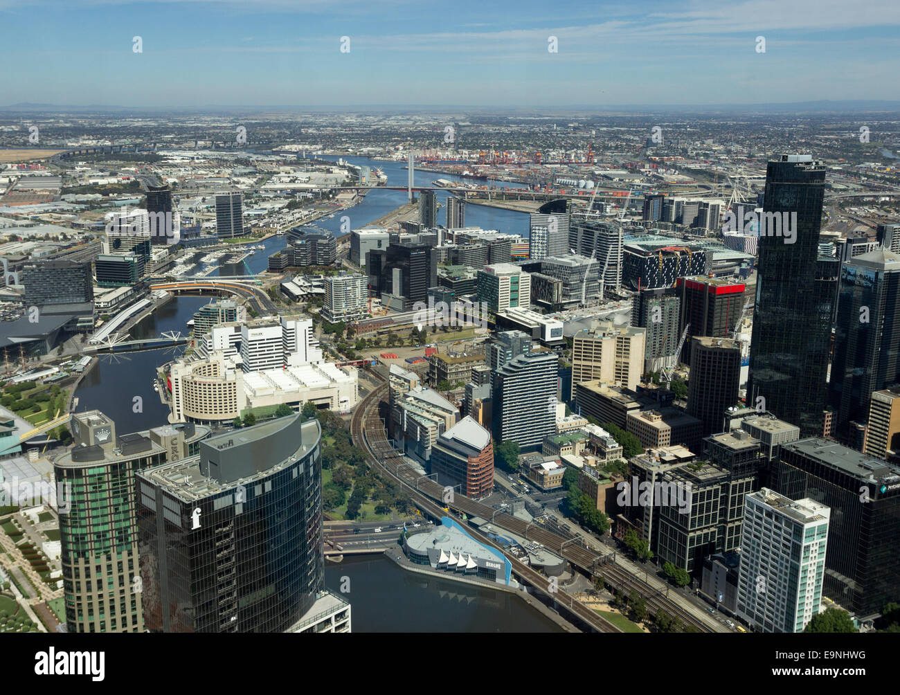 Aerial view of Melbourne city Australia Stock Photo - Alamy