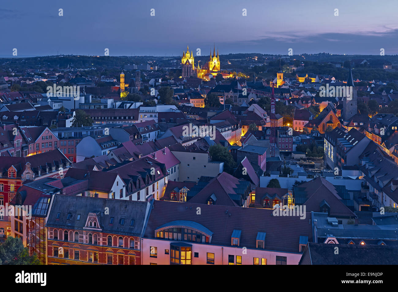 Towers of the old town in erfurt hi-res stock photography and images ...