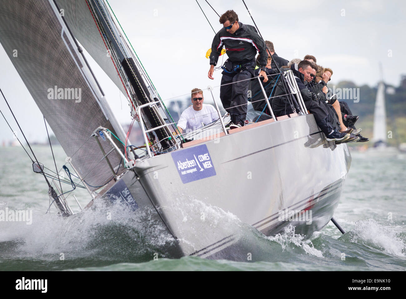 Jolt 2, racing in IRC class 0, competing on the opening day of Aberdeen Asset Management Cowes Week. The event began in in 1826  Stock Photo