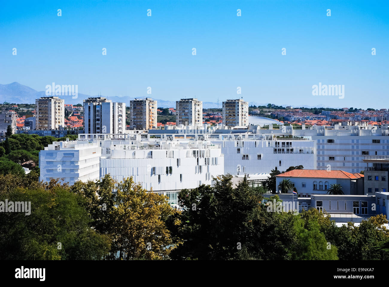 Block of flats in Zadar Stock Photo