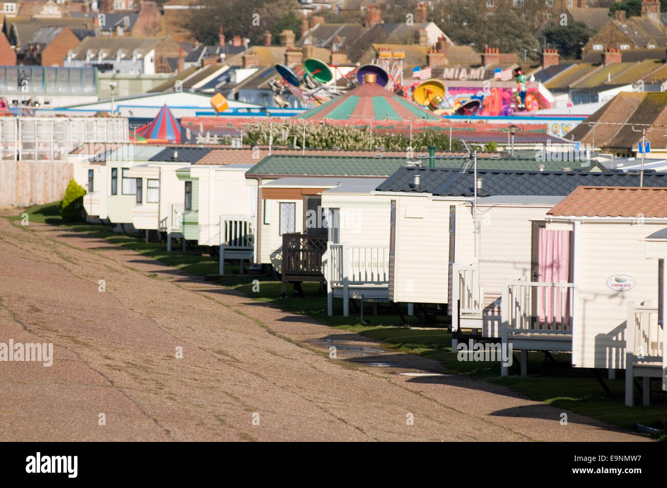 mobile homes home static caravan caravans site site trailer trailers park parks Stock Photo Alamy