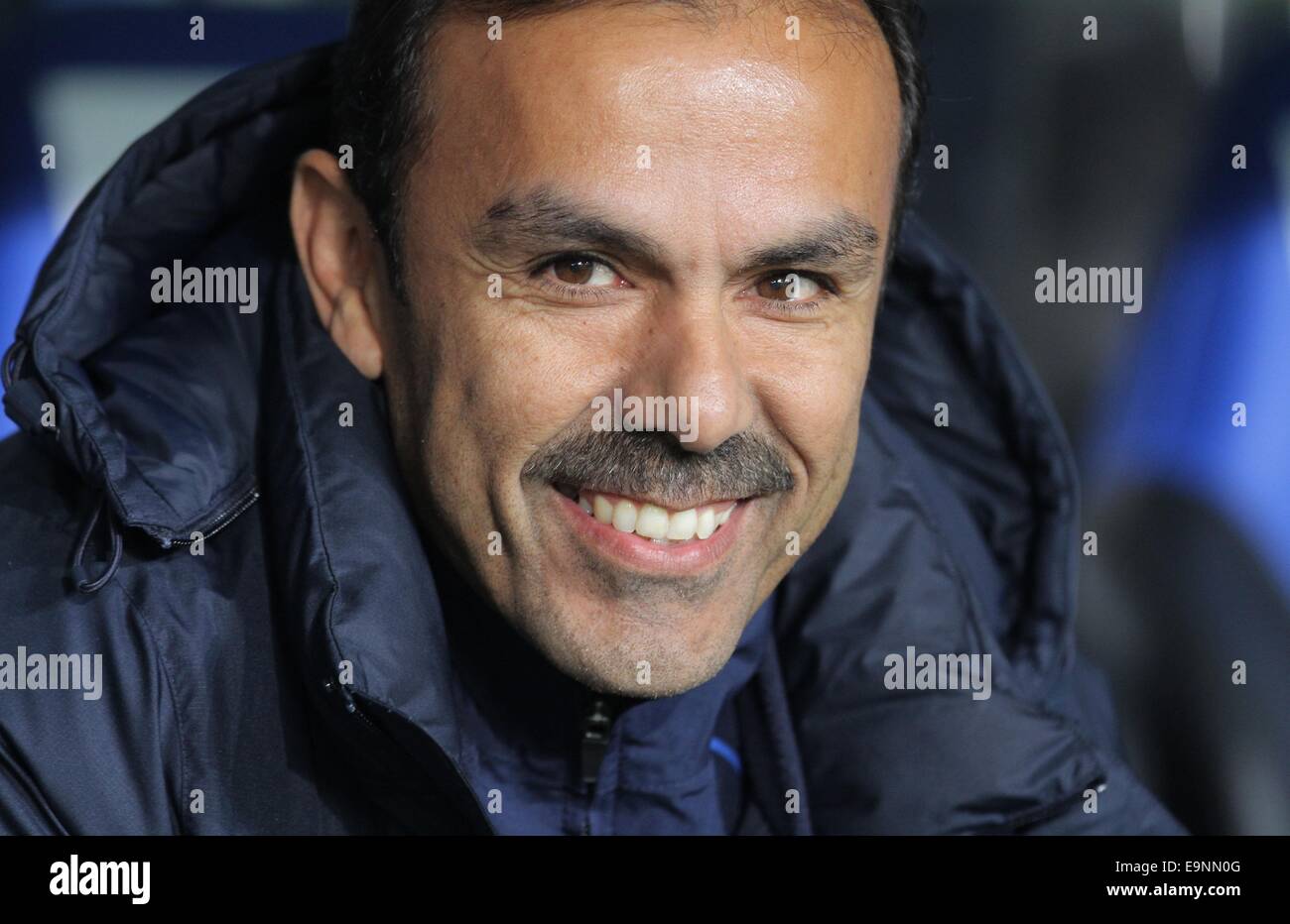 Bielefeld, Germany. 28th Oct, 2014. Hertha's trainer Jos Luhukay during the German DFB-Cup match between Arminia Bielefeld and Hertha BSC at the Schueco Arena in Bielefeld, Germany, 28 October 2014. Photo: Oliver Krato/dpa/Alamy Live News Stock Photo