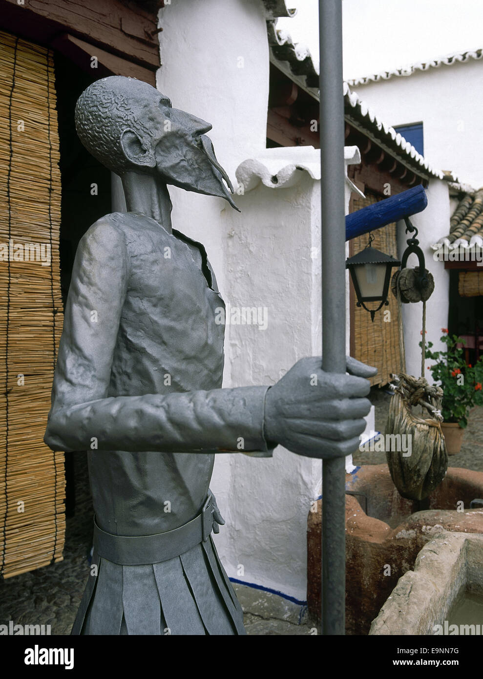 Don Quixote. Sculpture. Puerto Lapice. CastileLa Mancha. Spain Stock